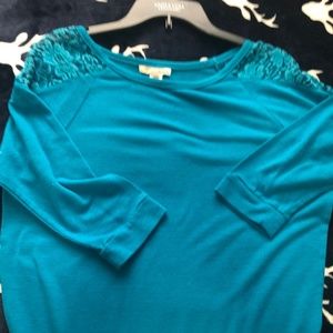 Cute teal Lace shirt